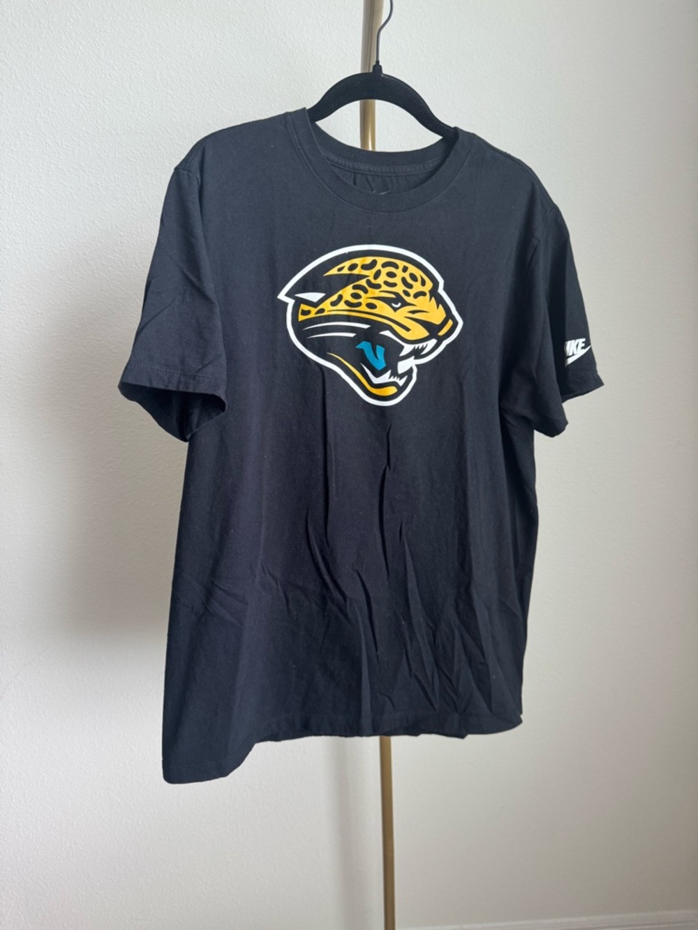 Nike Black Jacksonville Jaguars Graphic Tee with Yellow Accent